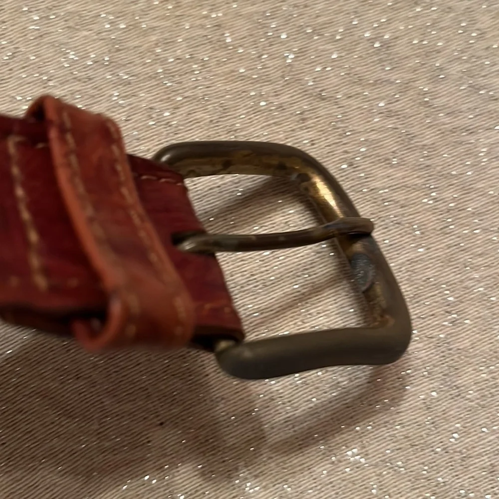 GAP | Kids Croc Embossed Brown Leather Belt XL